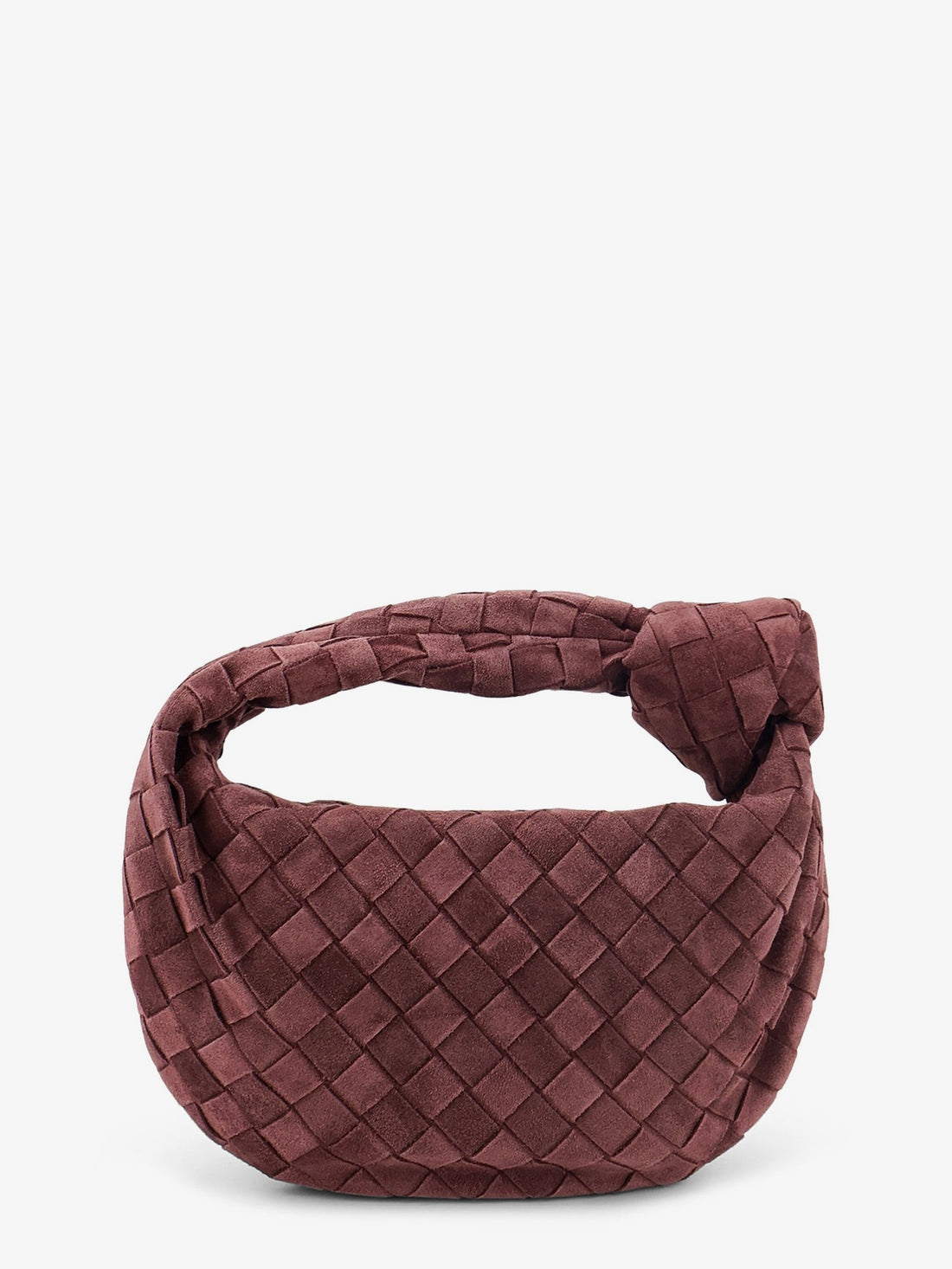 Bottega Veneta - Mini Jodie Intrecciato suede handbag DEEP MAHOGANY-GOLD UNI