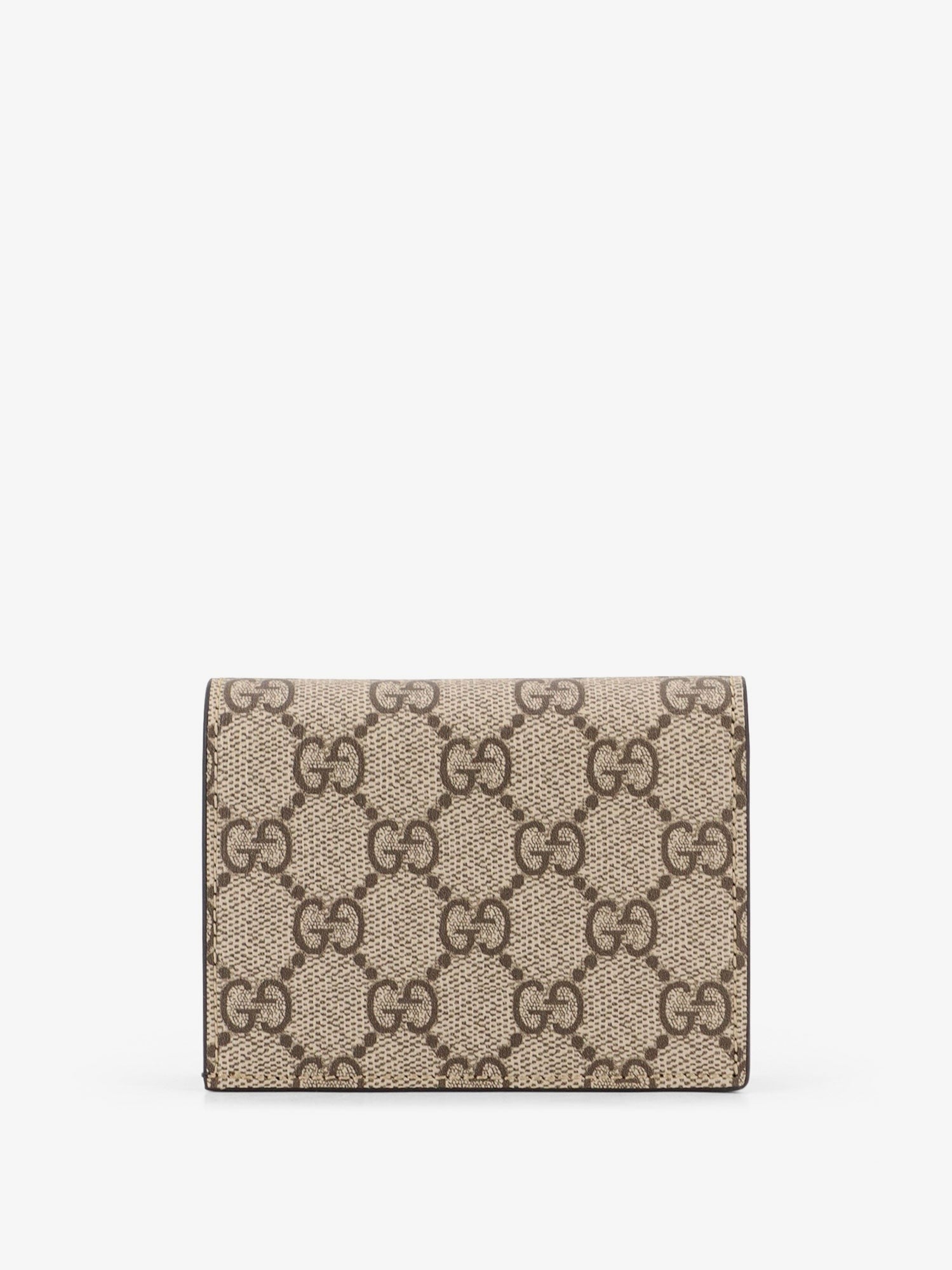 Gucci - Mini leather wallet and GG Supreme fabric