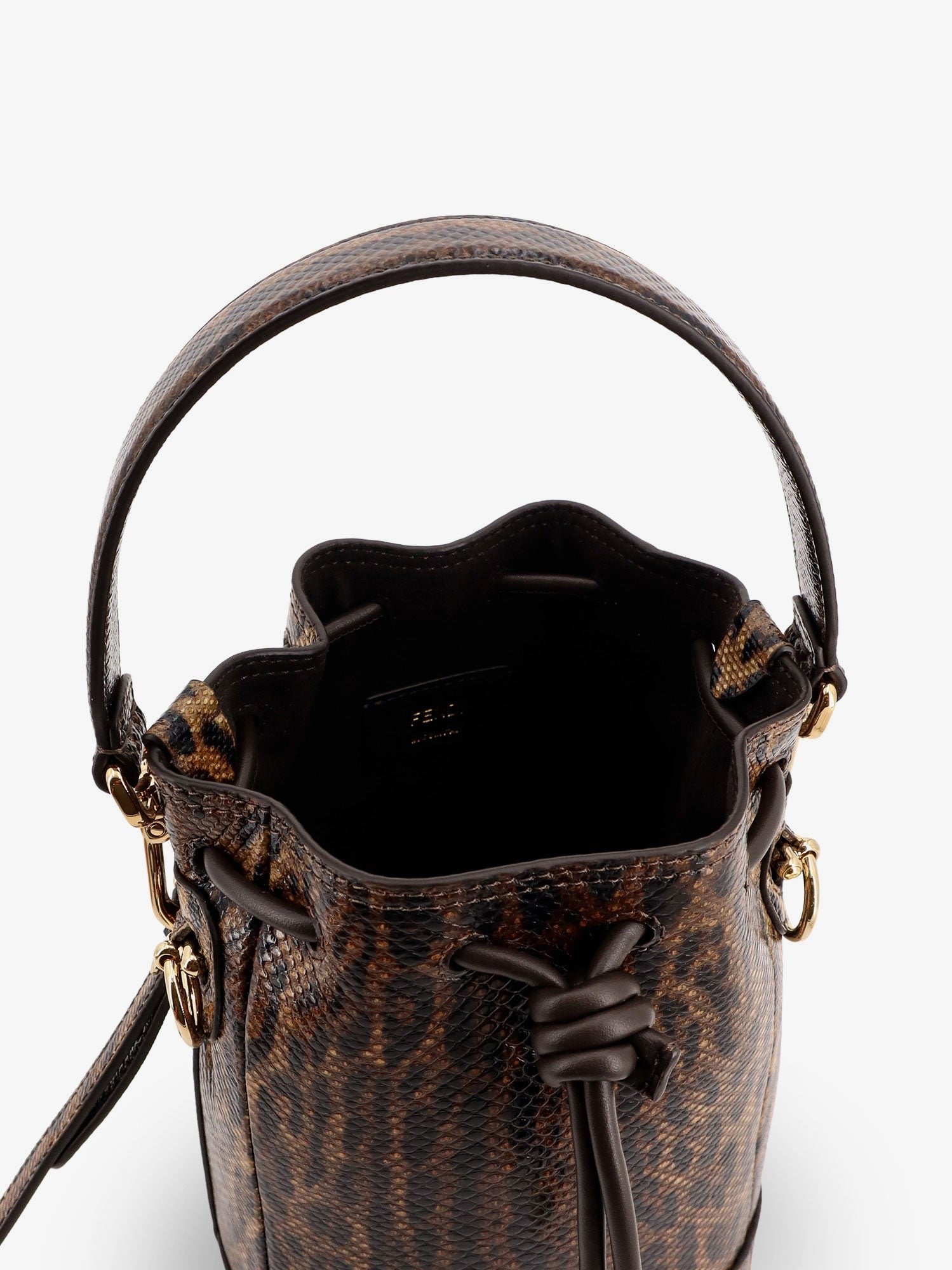 Mini Mon Tresor bucket bag with Fendi Leo motif