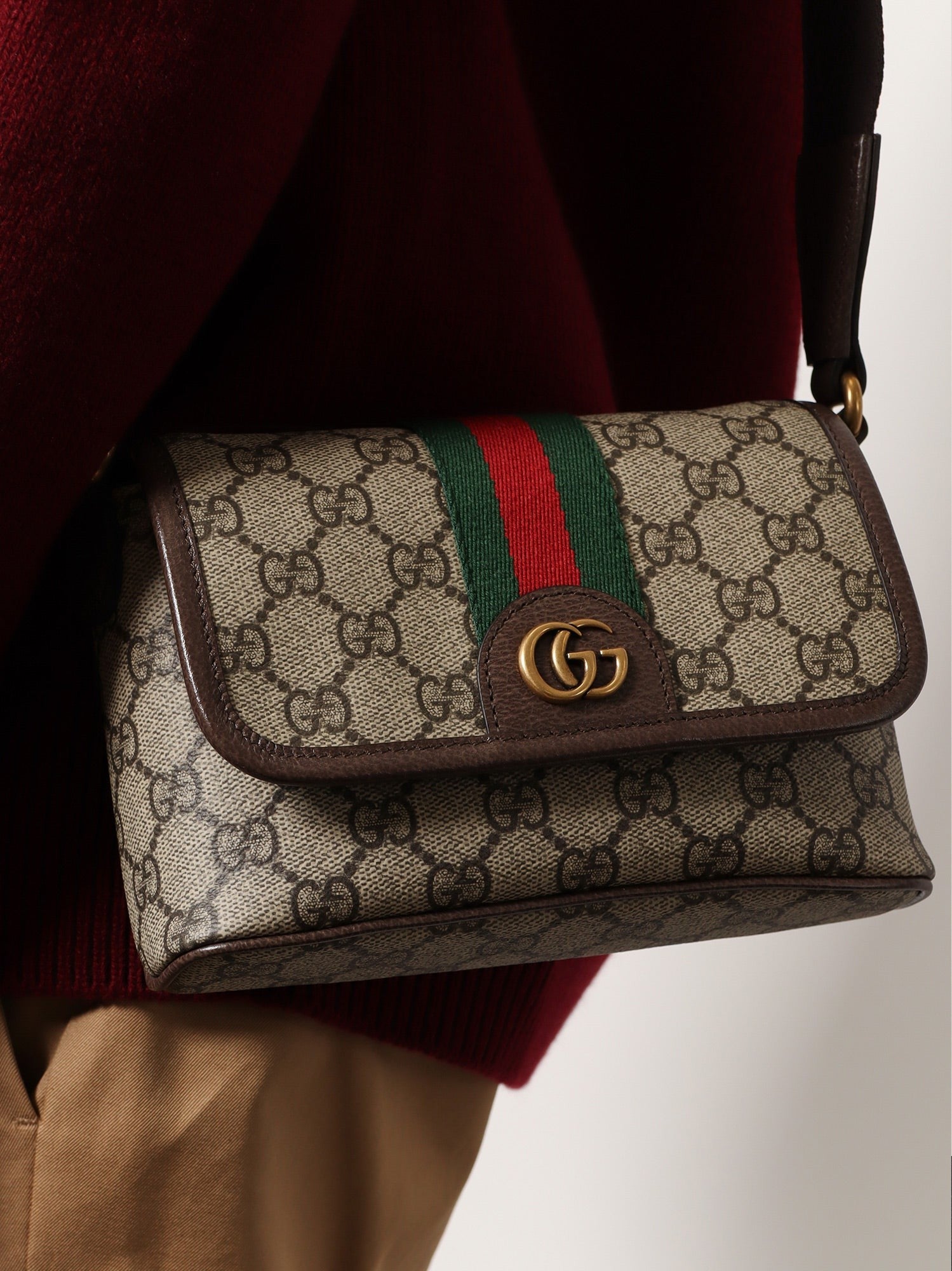 Gucci Gucci - Mini Ophidia GG fabric crossbody bag