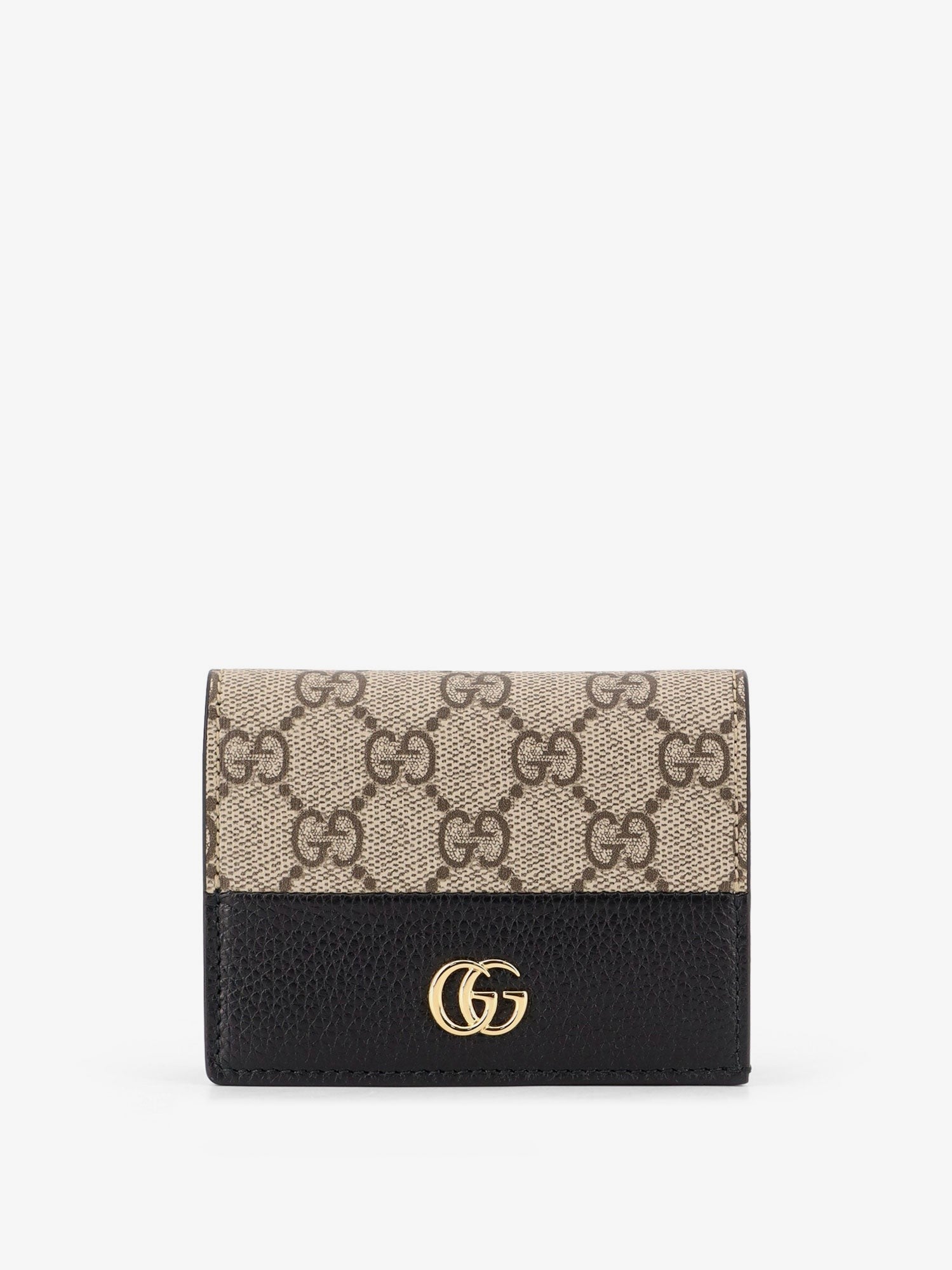 Mini Wallet leather and GG Supreme Fabric card holder