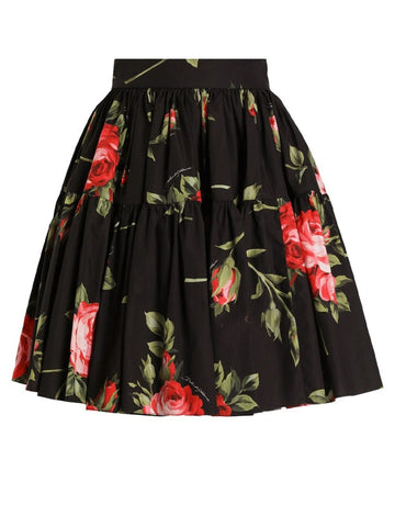 Dolce & Gabbana - MINISKIRT WITH "BOUQUET" PRINT miniskirt-with-bouquet-print_c839f331-ba0d-4ed0-83f5-e1dbf28dd5d2