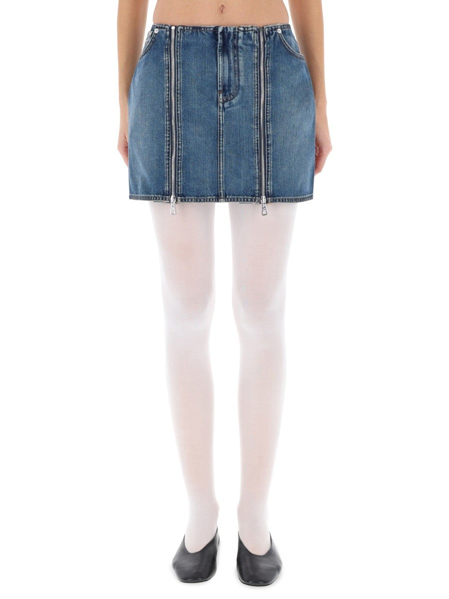 JEAN PAUL GAULTIER JEAN PAUL GAULTIER - MINISKIRT WITH DOUBLE ZIPPER