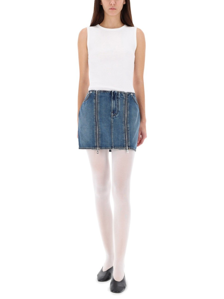 JEAN PAUL GAULTIER JEAN PAUL GAULTIER - MINISKIRT WITH DOUBLE ZIPPER