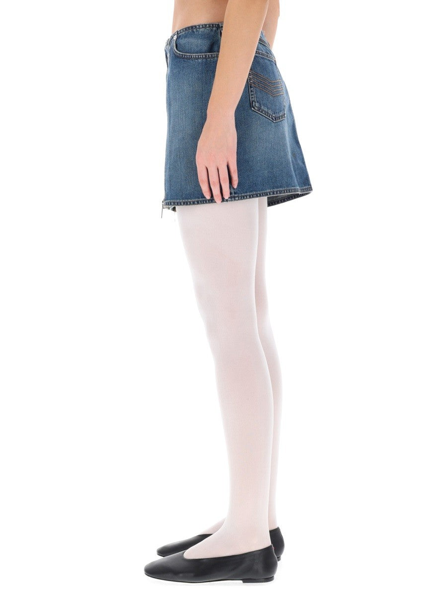 JEAN PAUL GAULTIER JEAN PAUL GAULTIER - MINISKIRT WITH DOUBLE ZIPPER