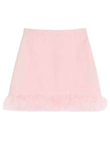 Valentino - MINISKIRT WITH FEATHERS miniskirt-with-feathers_c00ddb93-8a04-4e9a-97af-43032aade2f5