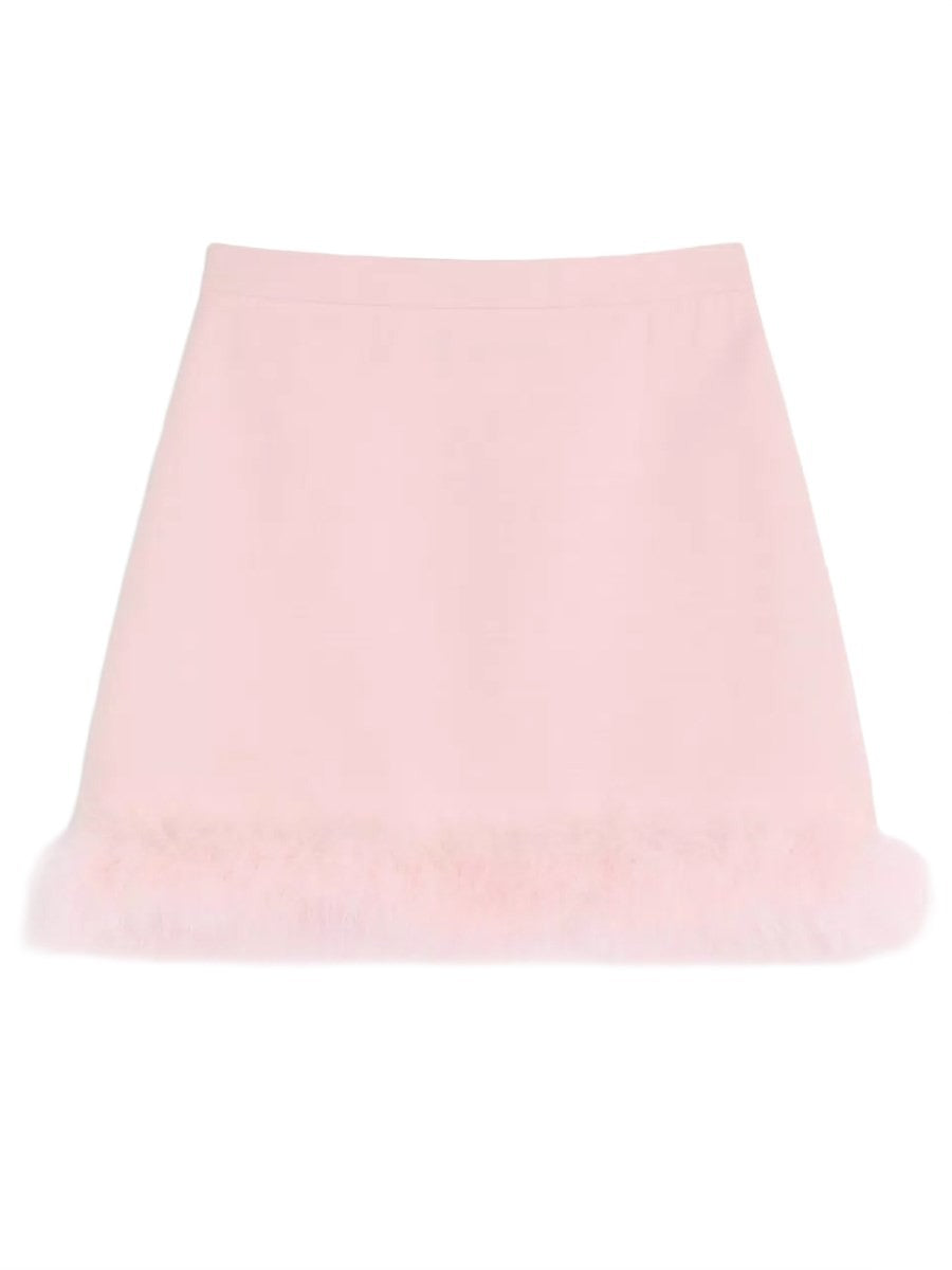 Valentino - MINISKIRT WITH FEATHERS miniskirt-with-feathers_c00ddb93-8a04-4e9a-97af-43032aade2f5