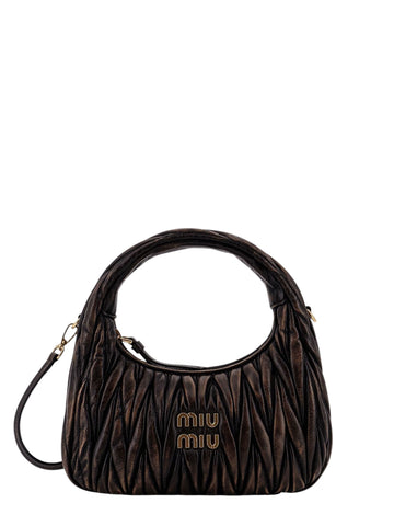 Miu Miu Wander quilted leather crossbody bag with a vintage effect