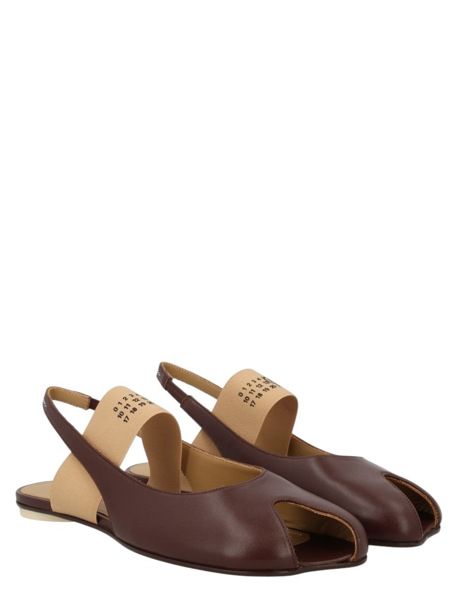 MM6 MAISON MARGIELA MM6 MAISON MARGIELA - Anatomic Sandal Slingback Leather - Bordeaux