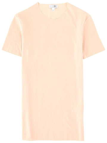 MM6 Maison Margiela - Cotton T-Shirt - Powder Pink mm6-maison-margiela-cotton-t-shirt-powder-pink-front-jpg