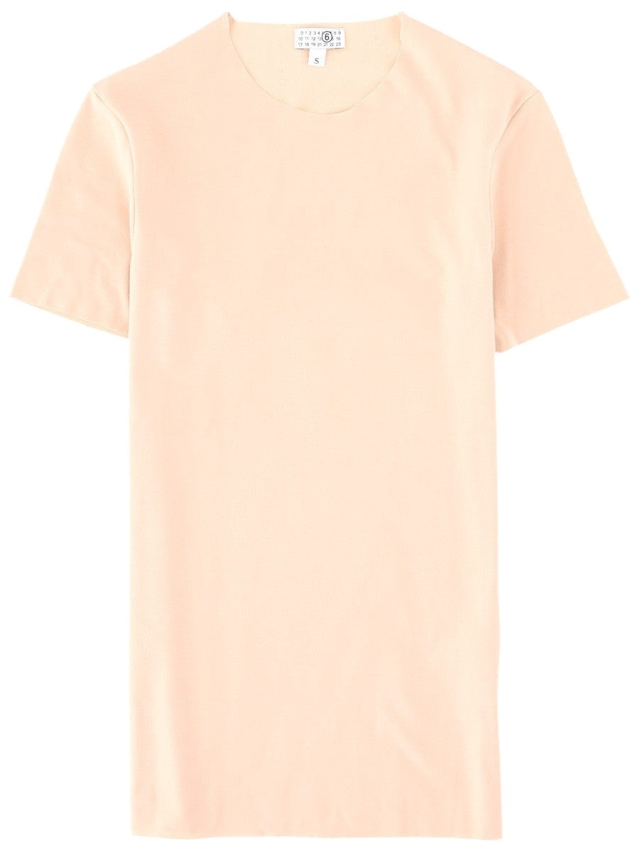 MM6 Maison Margiela - Cotton T-Shirt - Powder Pink mm6-maison-margiela-cotton-t-shirt-powder-pink-front-jpg