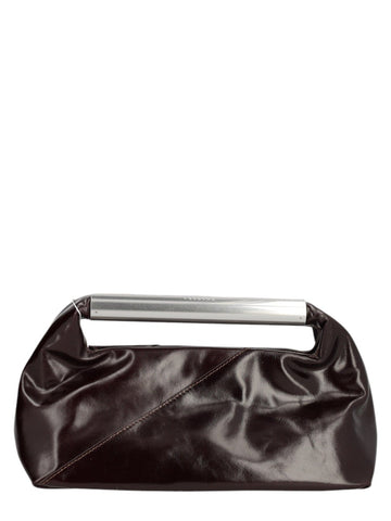 MM6 MAISON MARGIELA - POCHETTE "JAPANESE" CON MANICO GIOIELLO mm6-maison-margiela-japanese-bag-jewel-handle-brown-front-jpg