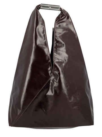MM6 MAISON MARGIELA - BORSA "JAPANESE" MEDIUM mm6-maison-margiela-japanese-bag-jewel-handle-classic-brown-front-jpg