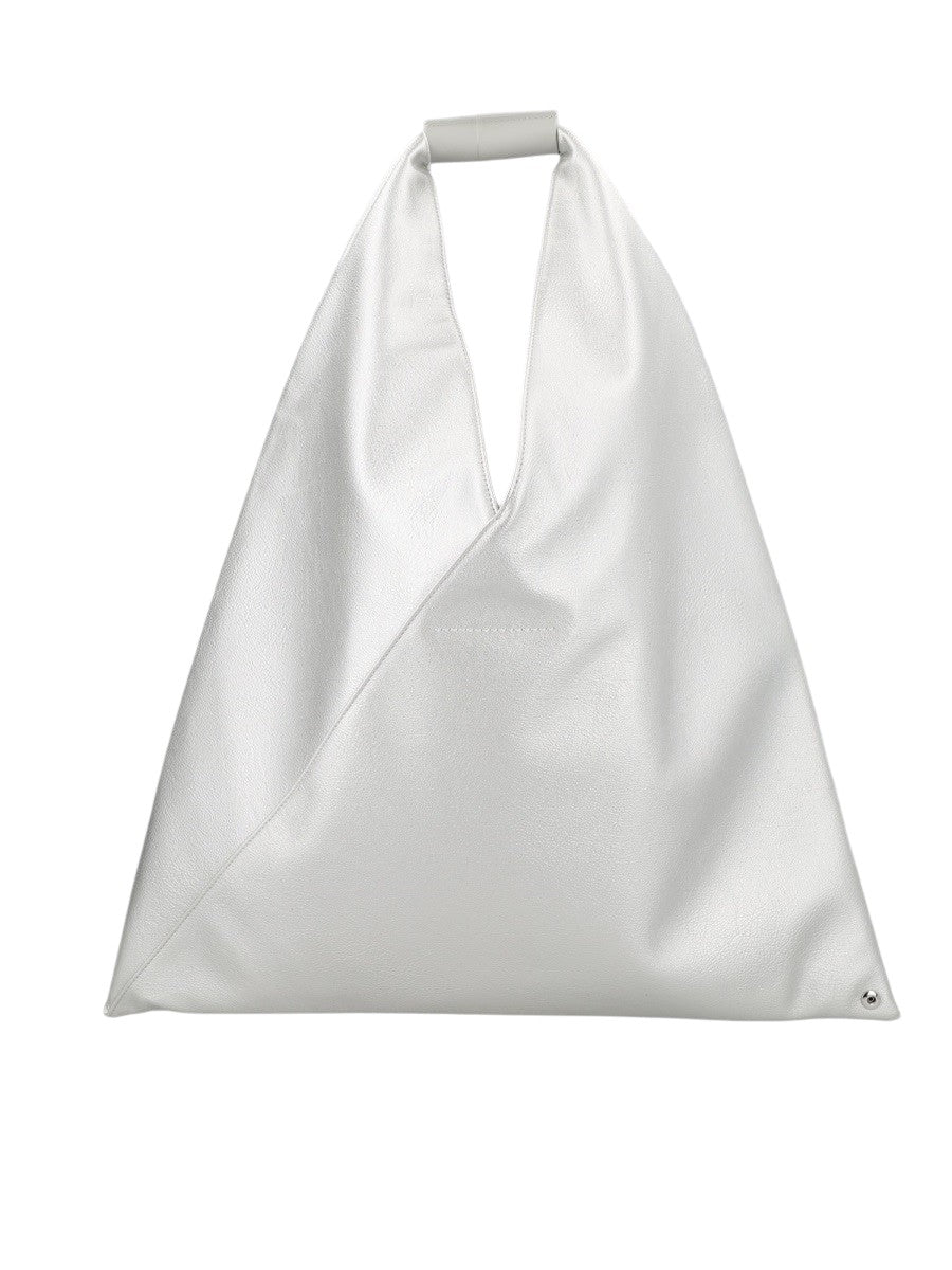 MM6 MAISON MARGIELA - BORSA A MANO "JAPANESE" MEDIUM mm6-maison-margiela-japanese-medium-handbag-silver-front-jpg