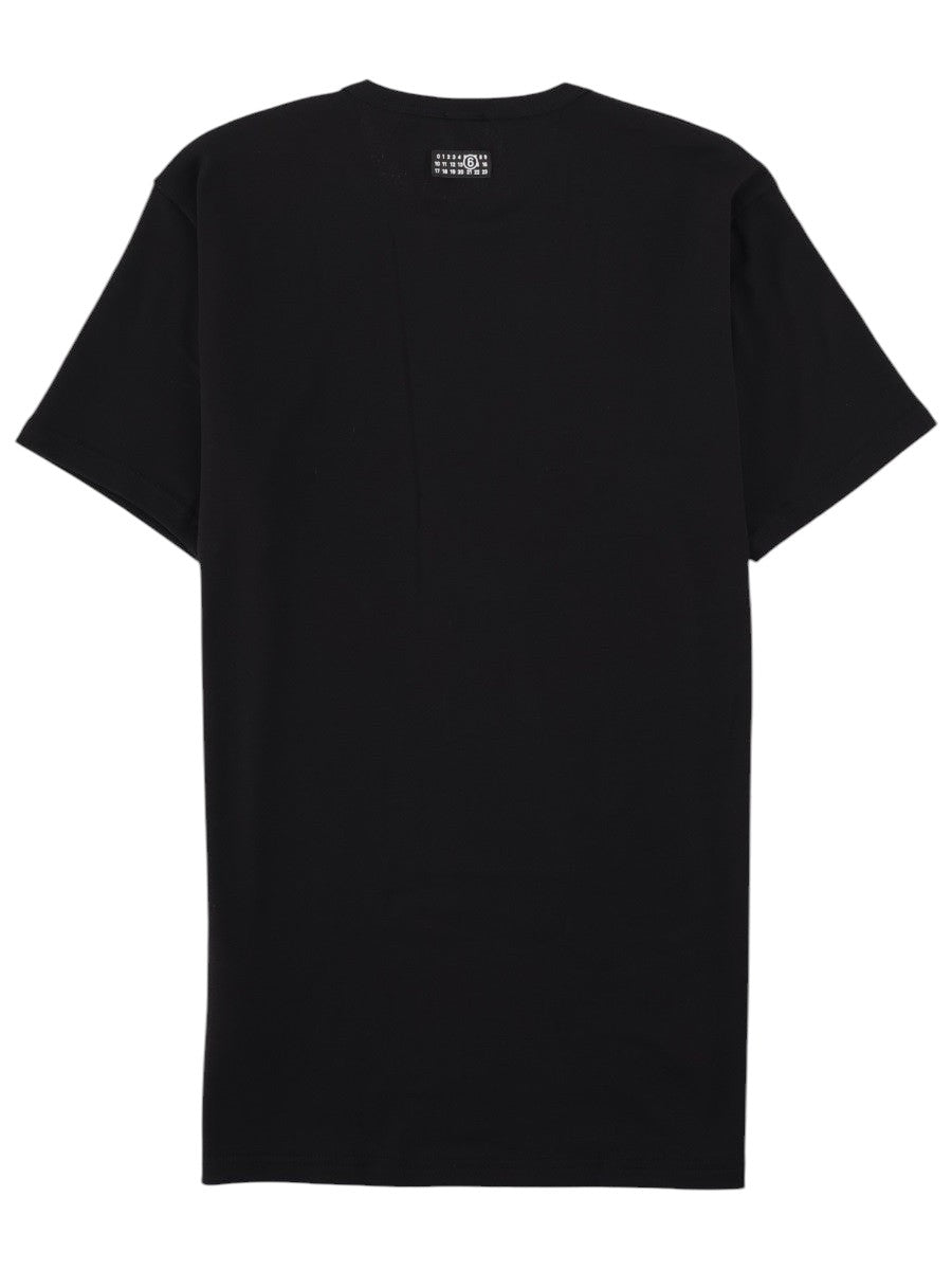 MM6 MAISON MARGIELA - Numeric Signature T-Shirt - Black mm6-maison-margiela-numeric-signature-t-shirt-black-front-jpg