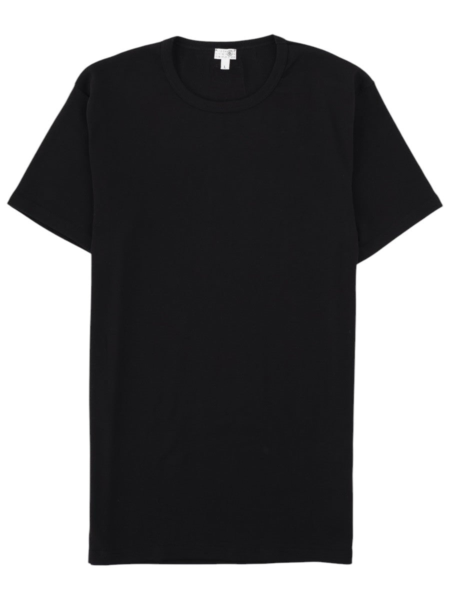 MM6 MAISON MARGIELA - Numeric Signature T-Shirt - Black mm6-maison-margiela-numeric-signature-t-shirt-black-front-jpg