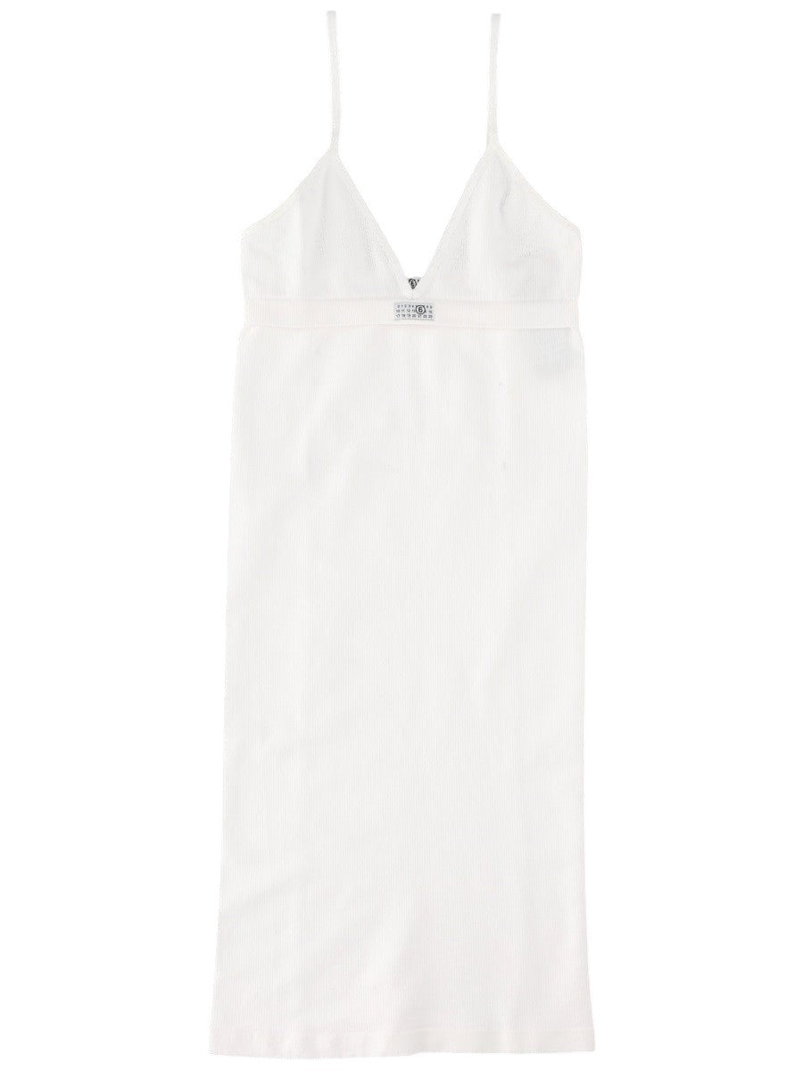 MM6 MAISON MARGIELA - Seamless Slip Dress - White mm6-maison-margiela-seamless-slip-dress-white-front-jpg