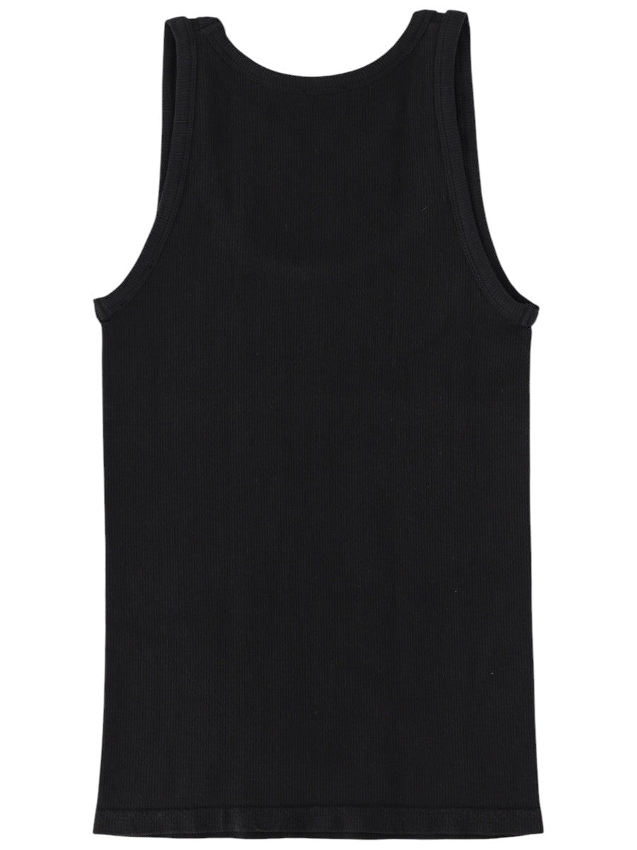 MM6 MAISON MARGIELA - Stretch Tank Top - Black mm6-maison-margiela-stretch-tank-top-black-back-jpg