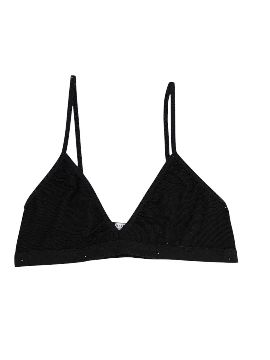 MM6 Maison Margiela - Triangle Bra - Black mm6-maison-margiela-triangle-bra-black-front-jpg