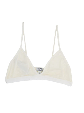 MM6 MAISON MARGIELA - Triangle Bra - White mm6-maison-margiela-triangle-bra-white-front-jpg