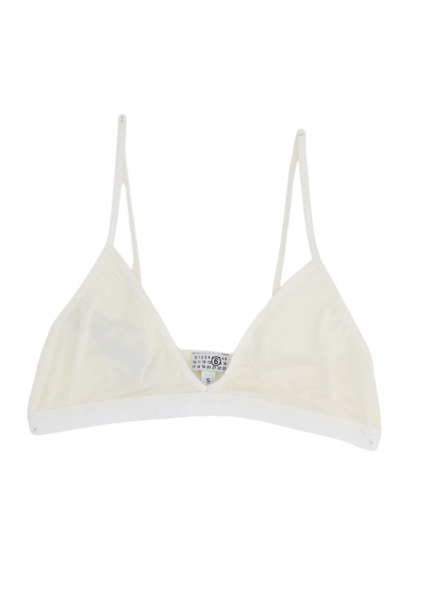 MM6 MAISON MARGIELA - Triangle Bra - White mm6-maison-margiela-triangle-bra-white-front-jpg