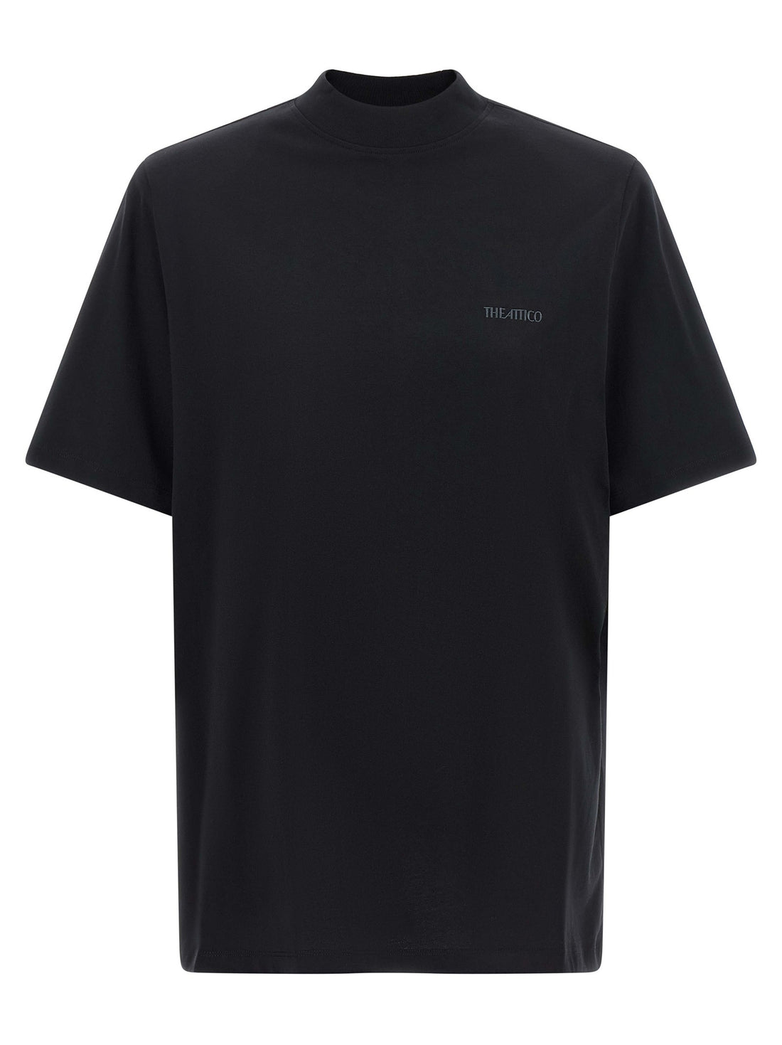 The Attico - Mock-neck T-shirt Black