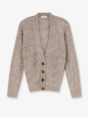 Brunello Cucinelli - Mohair blend cardigan with iconic Dazzling motif