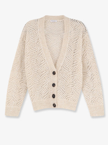 Brunello Cucinelli - Mohair blend cardigan with iconic Dazzling motif