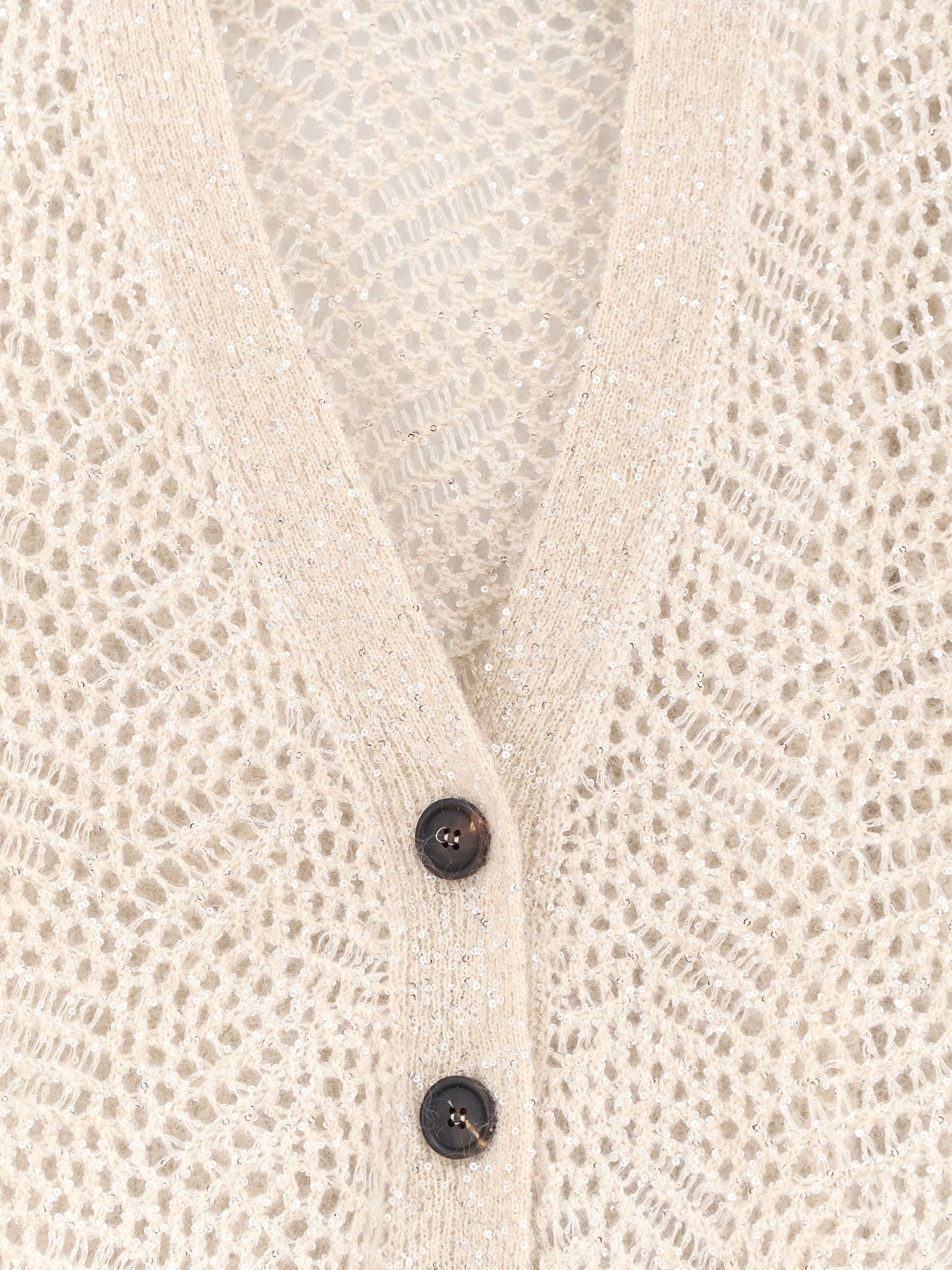 Brunello Cucinelli - Mohair blend cardigan with iconic Dazzling motif