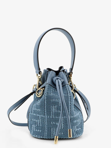 Fendi - Mon Tresor raffia shoulder bag with FF embroidery
