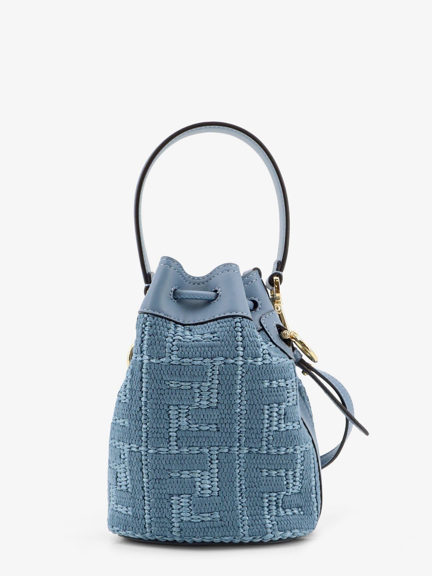 Fendi - Mon Tresor raffia shoulder bag with FF embroidery