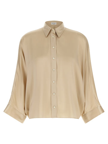 Brunello Cucinelli - 'Monile' satin shirt