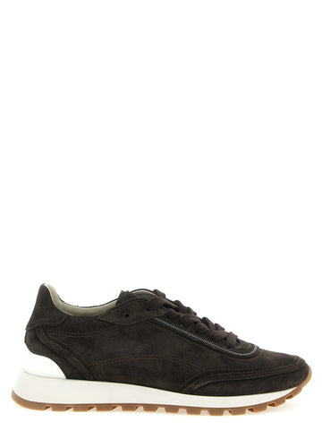 Brunello Cucinelli - 'Monile' suede sneakers