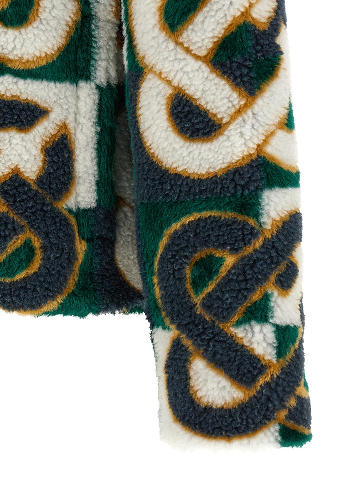 CASABLANCA - 'Monogram' intarsia fleece jacket