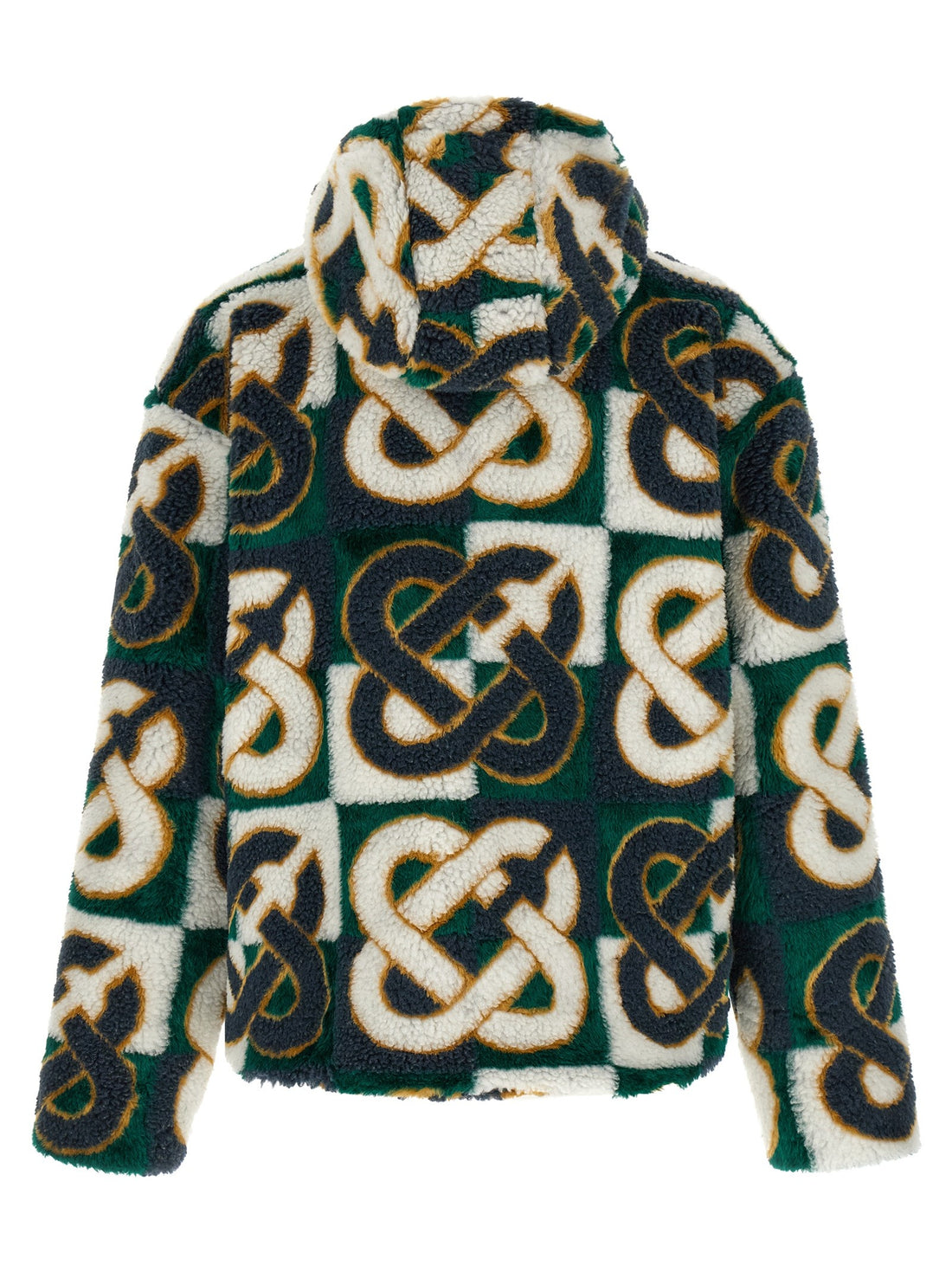CASABLANCA - 'Monogram' intarsia fleece jacket MULTICOLOR XL
