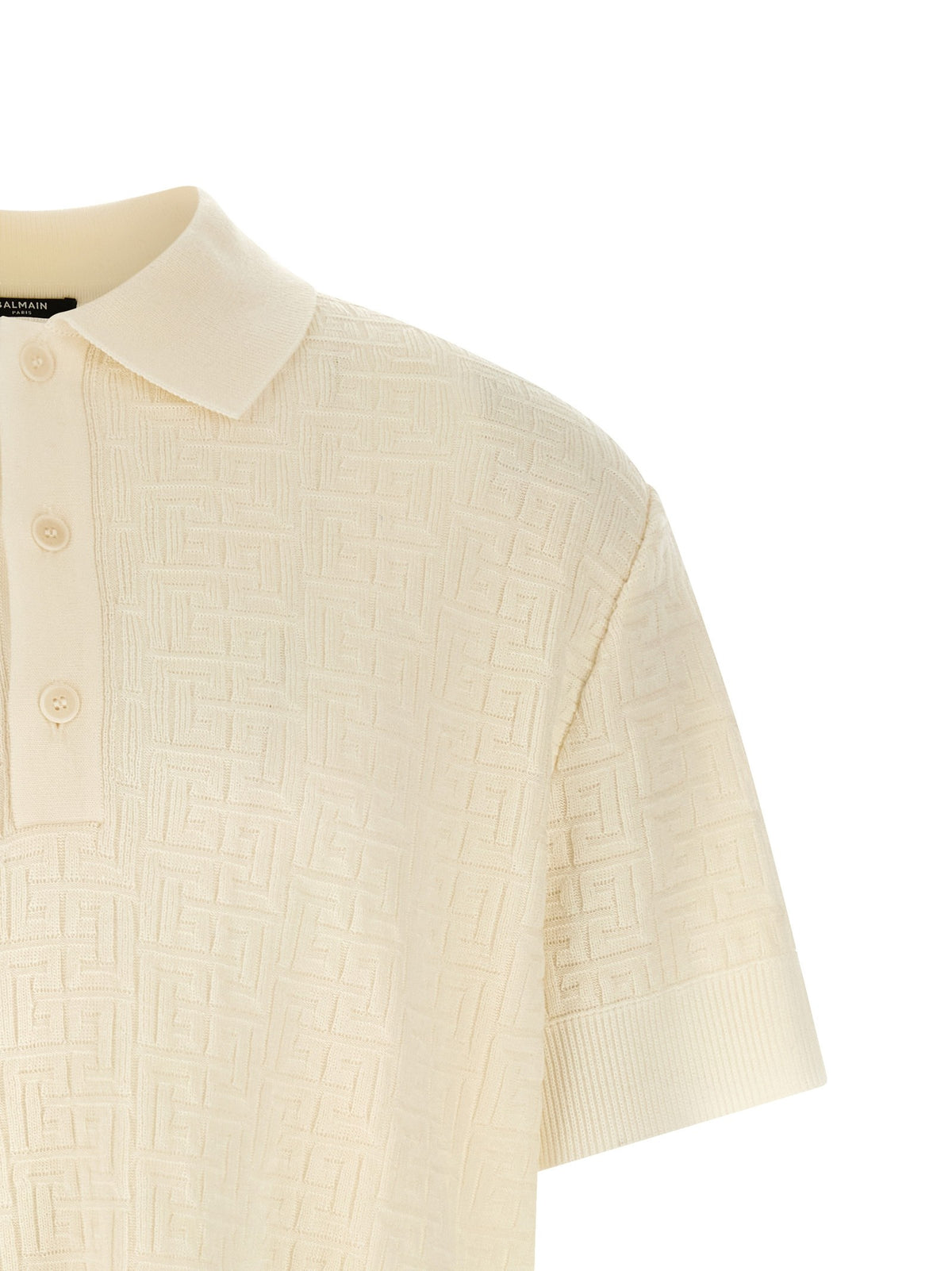 Balmain - Monogram jacquard polo shirt