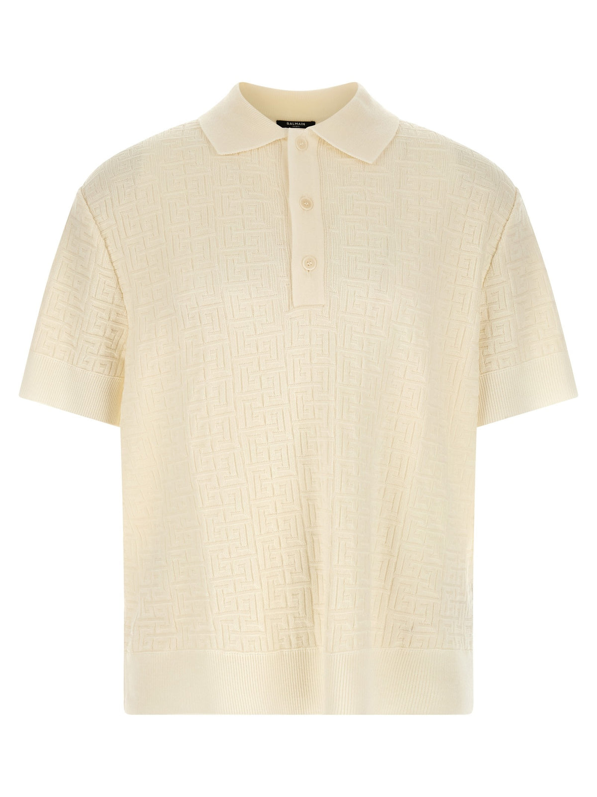Balmain - Monogram jacquard polo shirt