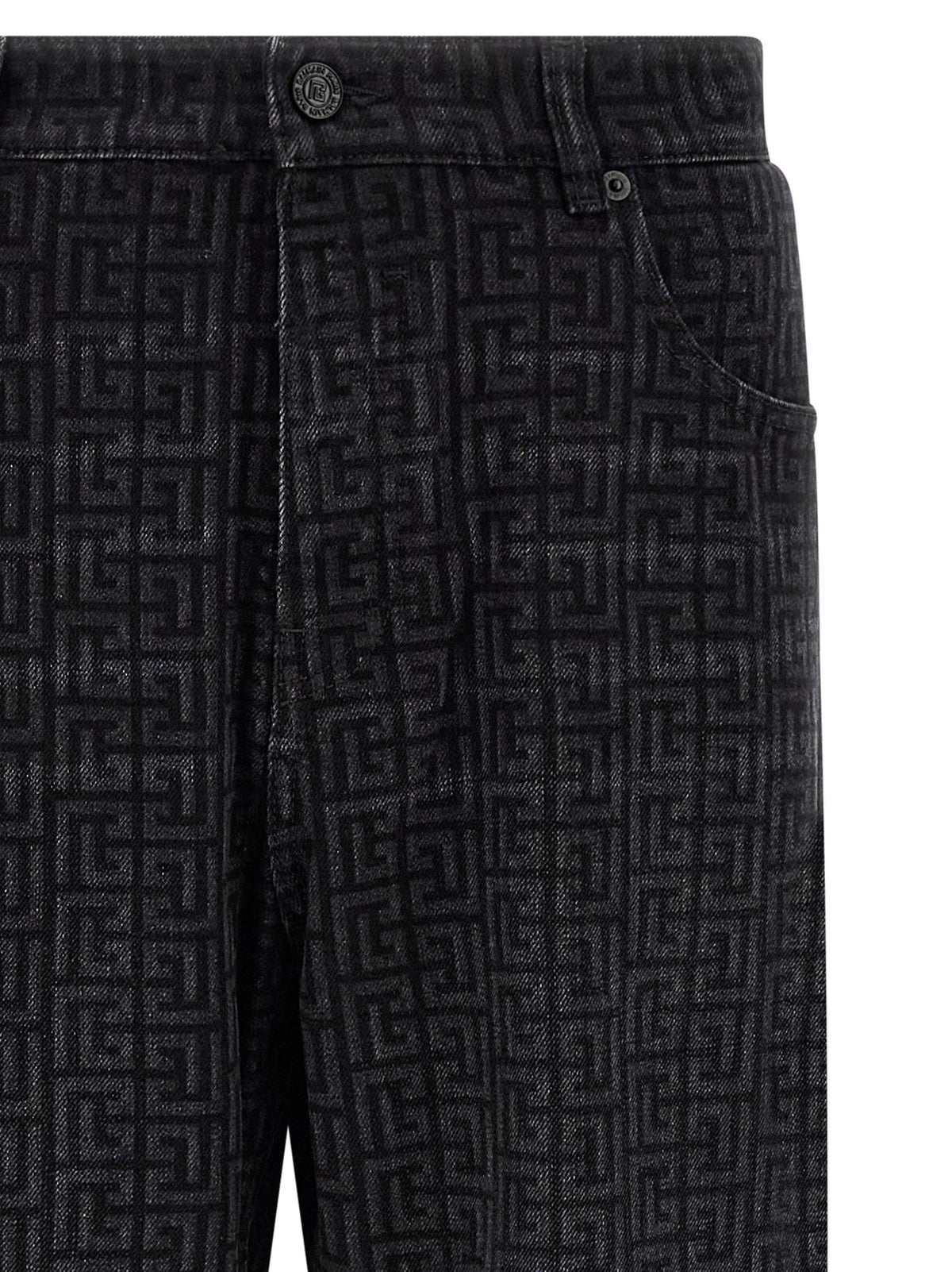 Balmain - Monogram pattern jeans