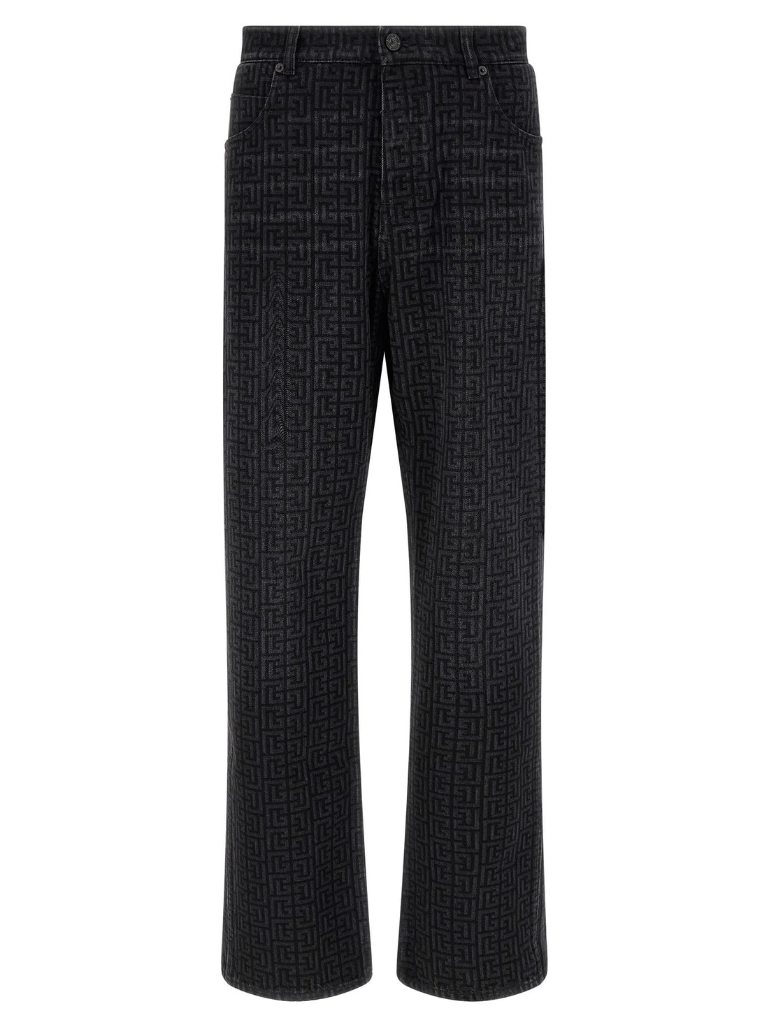 Balmain - Monogram pattern jeans Black