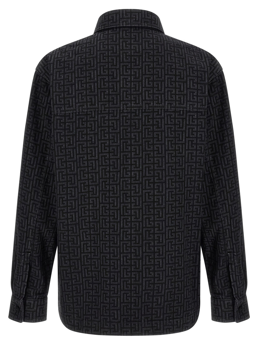 Balmain - Monogram pattern overshirt Black