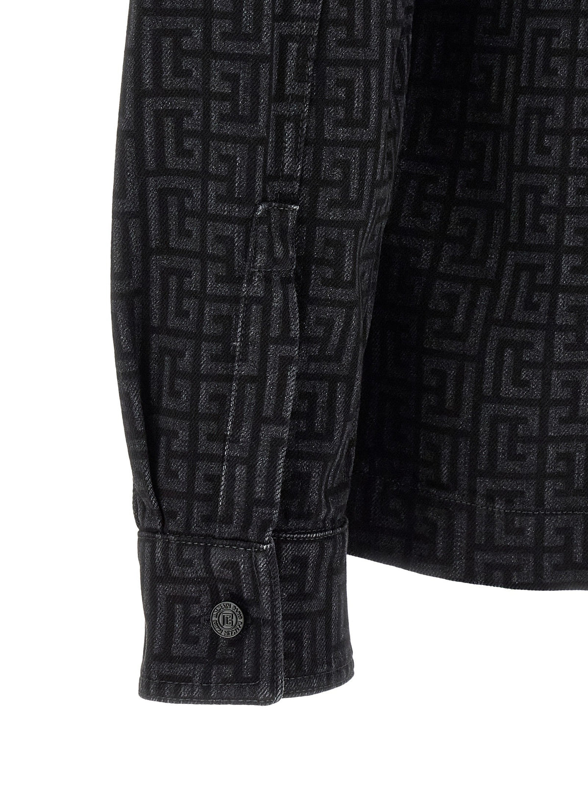 Balmain - Monogram pattern overshirt