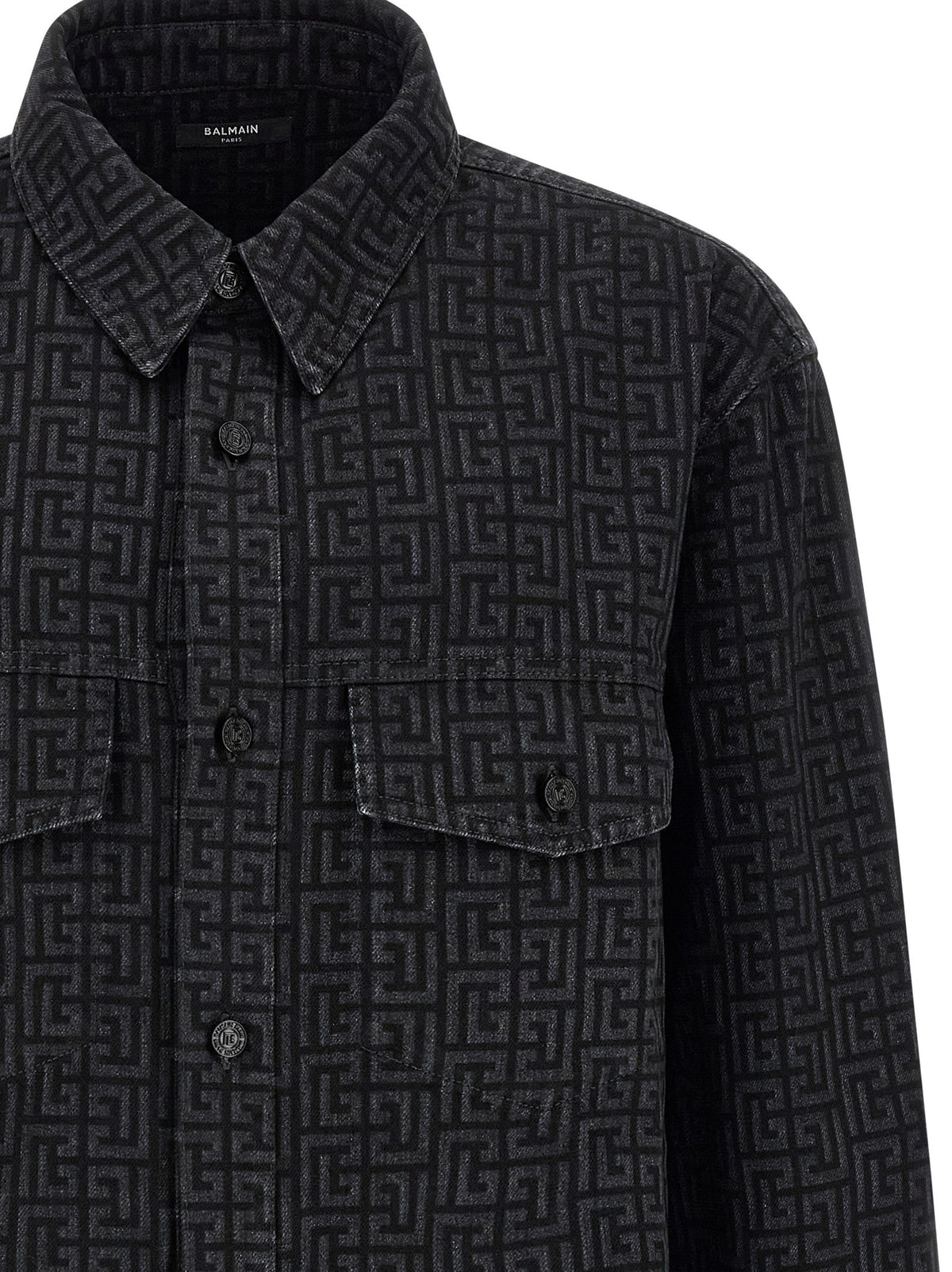 Balmain - Monogram pattern overshirt