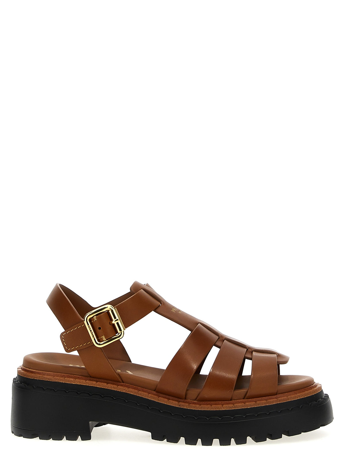 PRADA - 'Monolith' sandals Brown 40