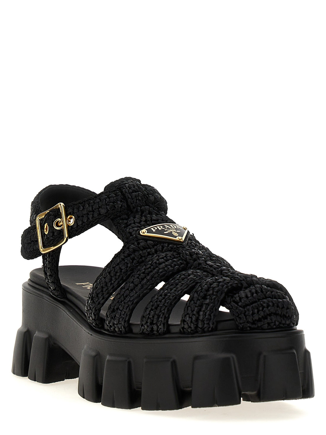PRADA - 'Monolith' sandals Black 40