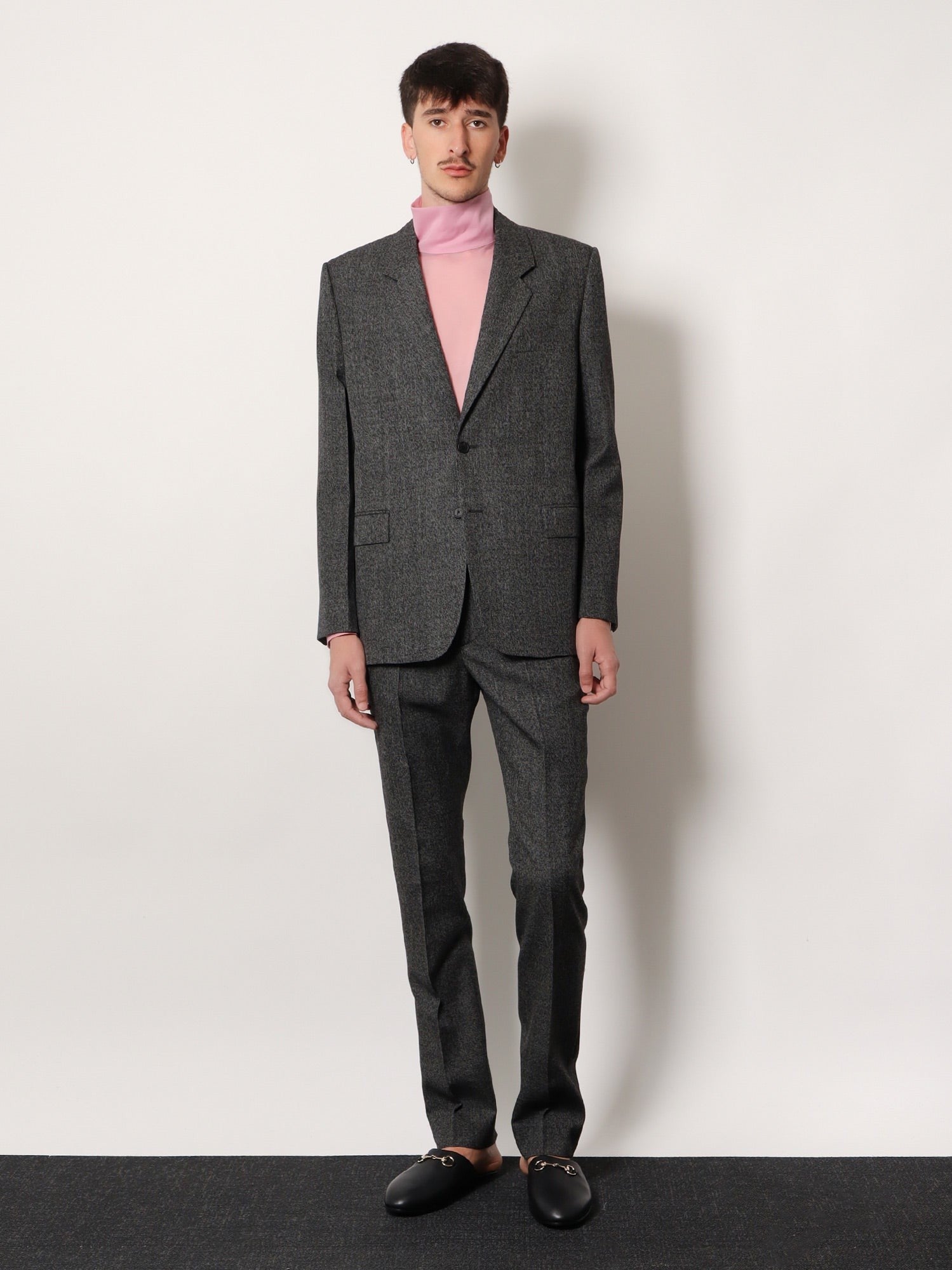 Mouliné wool blazer