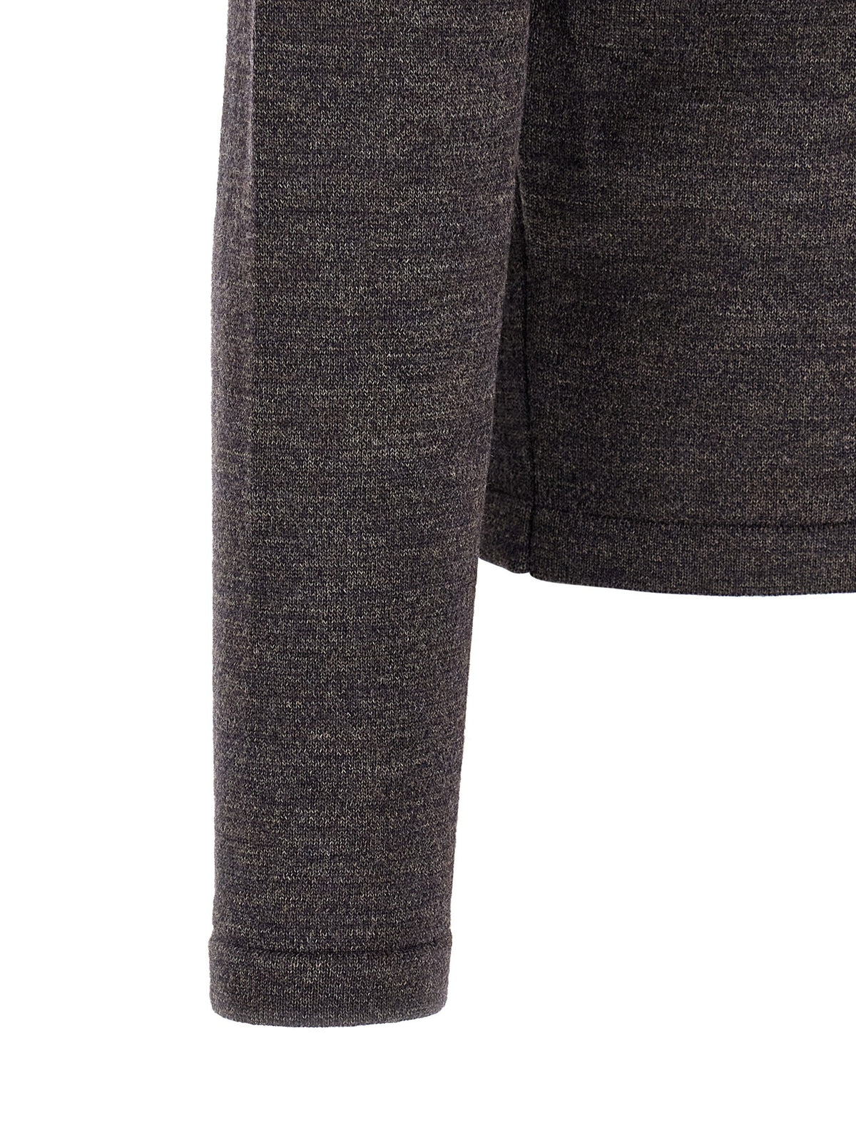 LEMAIRE - Mouliné wool polo shirt