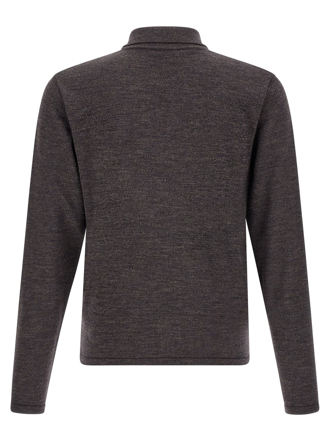 LEMAIRE - Mouliné wool polo shirt Brown