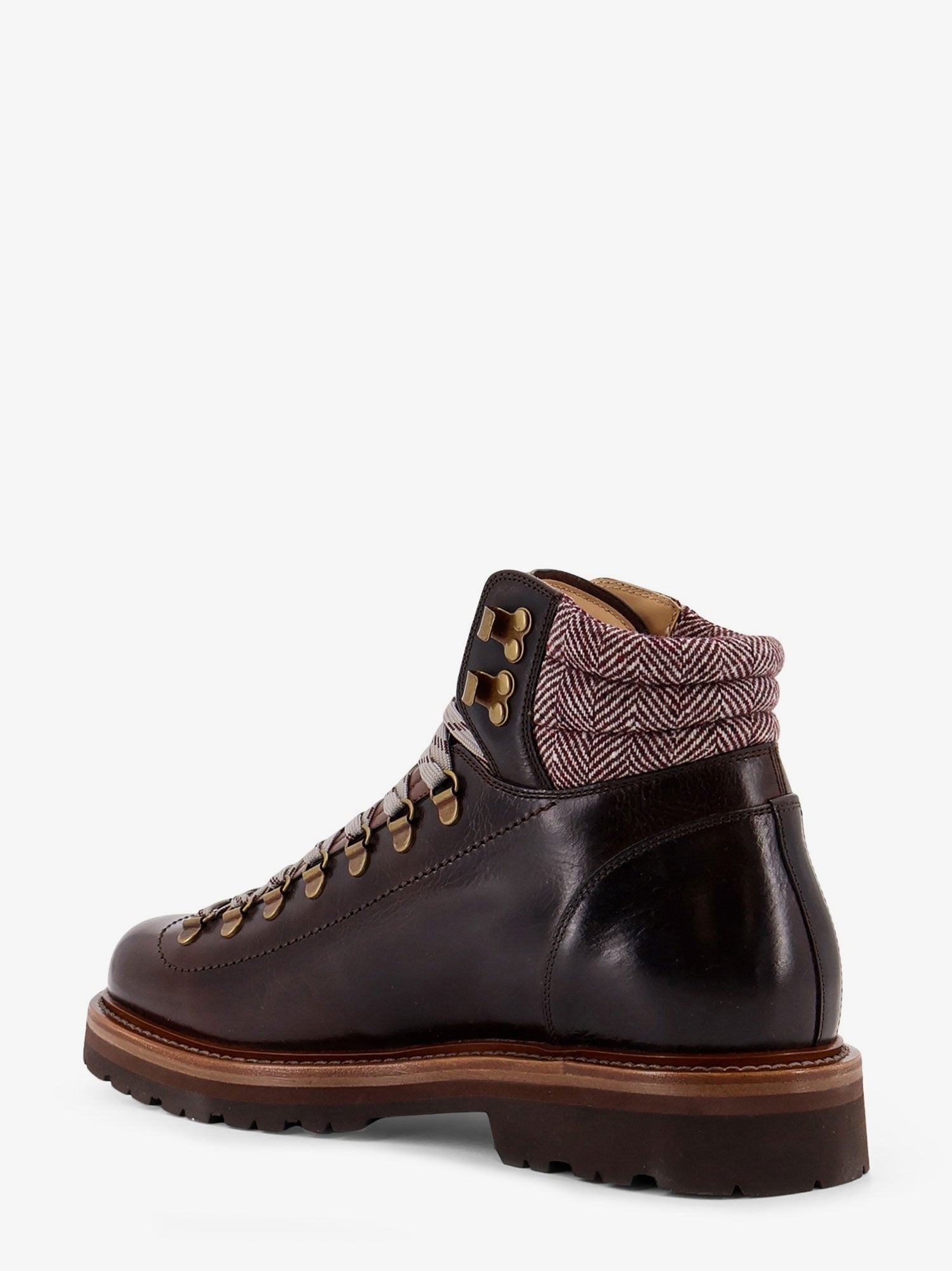 Mountain Boot leather ankle boots with wool and cashmere insert