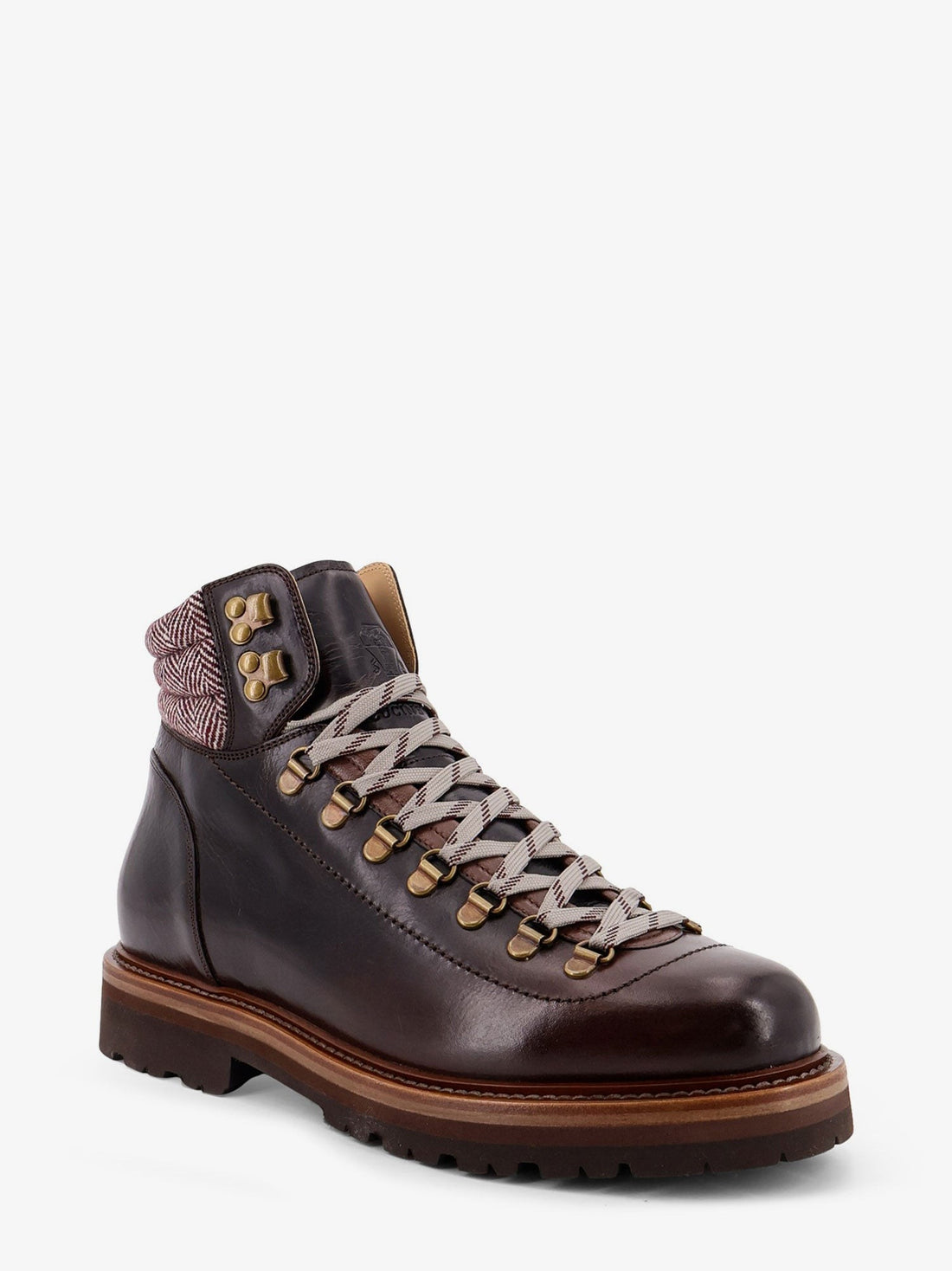 Mountain Boot leather ankle boots with wool and cashmere insert