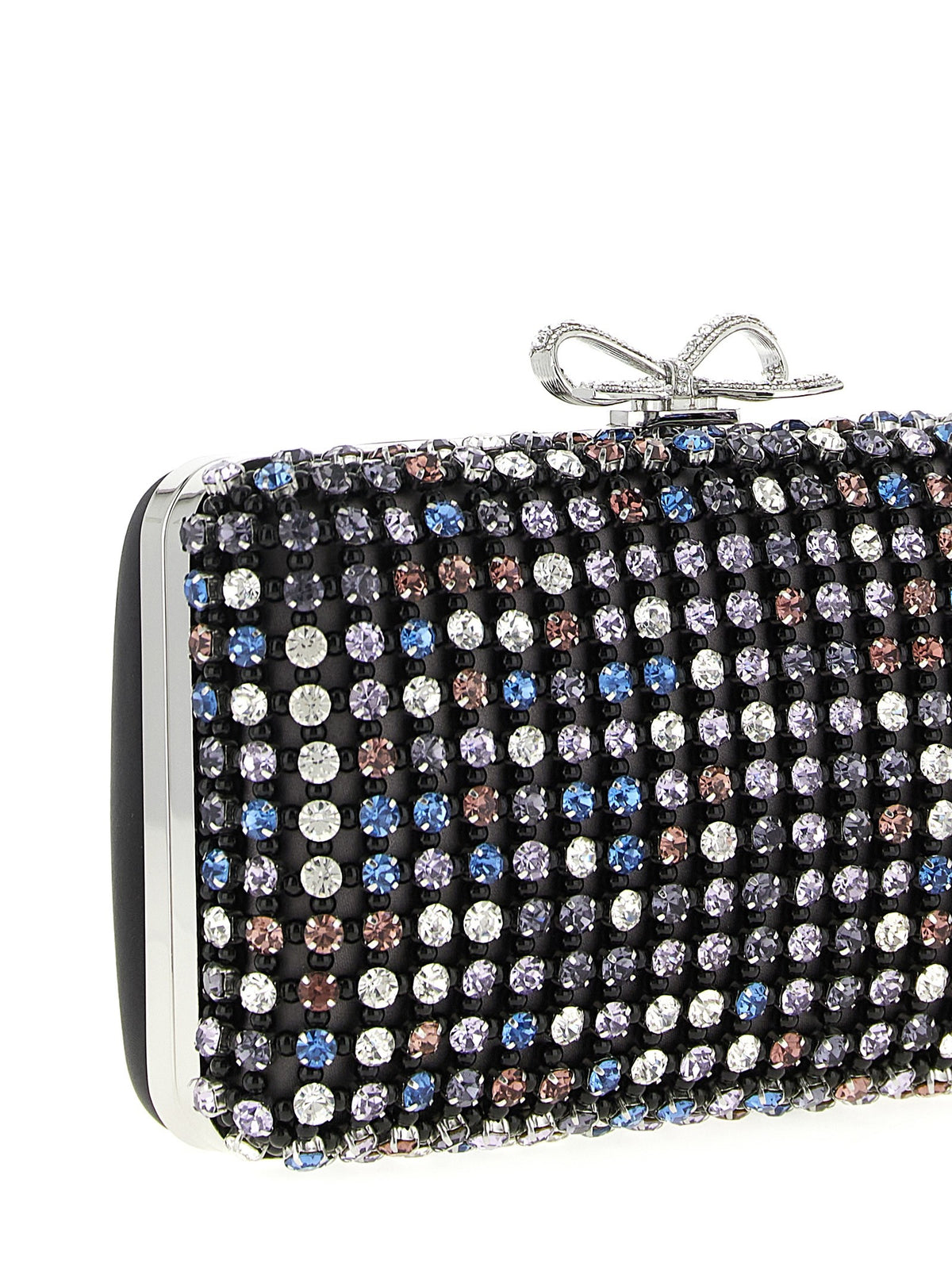 SELF PORTRAIT - 'Multi Crystal Chainmail' clutch